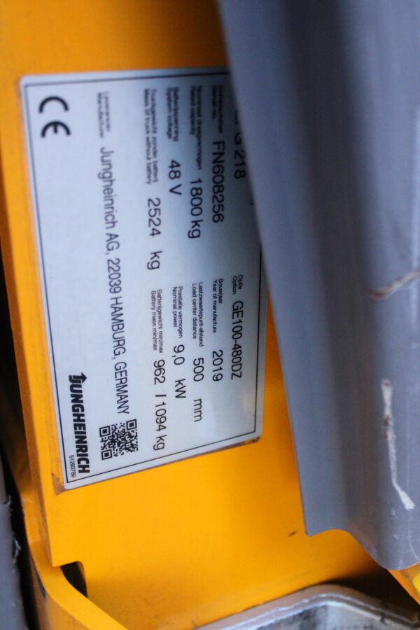 Jungheinrich EFG218 heftruck elektrische freelift triplex sideshift - Afbeelding 13