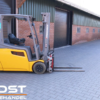 Jungheinrich EFG216 heftruck elektrische lepelversteling freelift triplex sideshift