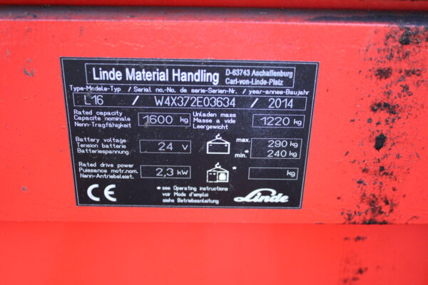 Linde L16 stapelaar triplex weegsysteem - Afbeelding 13