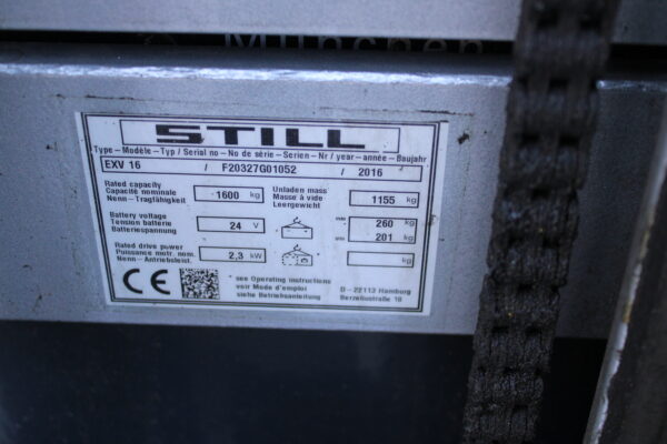 Still exv16 stapelaar elektrische triplex freelift - Afbeelding 12