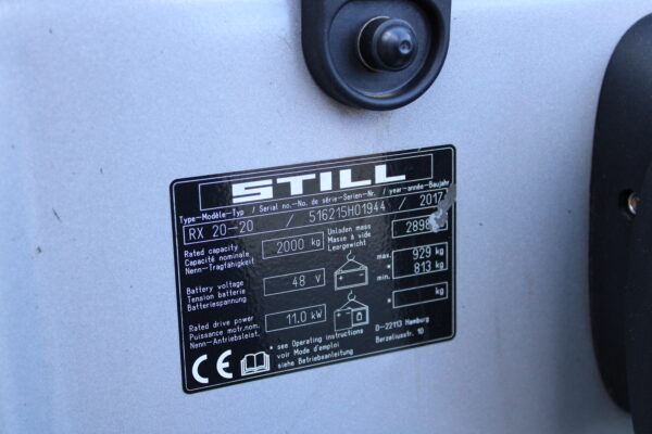 Still RX20 20 heftruck elektrische triplex lepelverstelling sideshift - Afbeelding 17