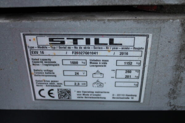 Still exv16 stapelaar nieuwe accu elektrische triplex freelift - Afbeelding 12