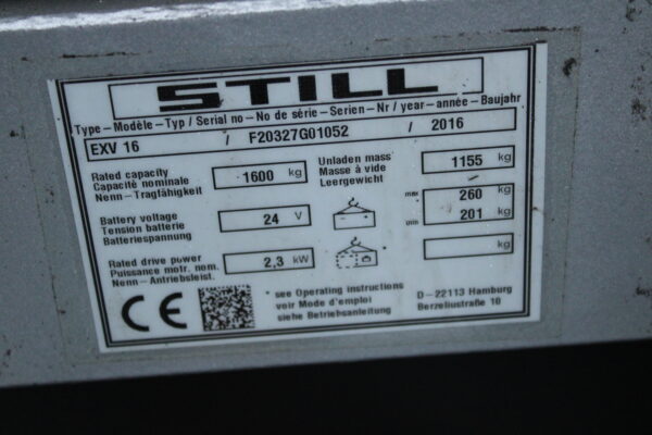 Still exv16 stapelaar accubj 2025 elektrische triplex freelift - Afbeelding 12