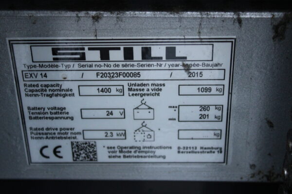 Still EXV14 stapelaar elektrische triplex freelift - Afbeelding 11