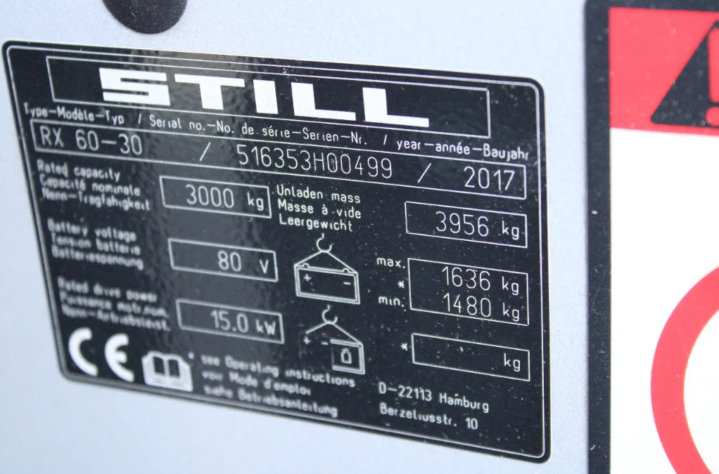 Still RX60 30 heftruck elektrische triplex lepelverstelling sideshift - Afbeelding 17