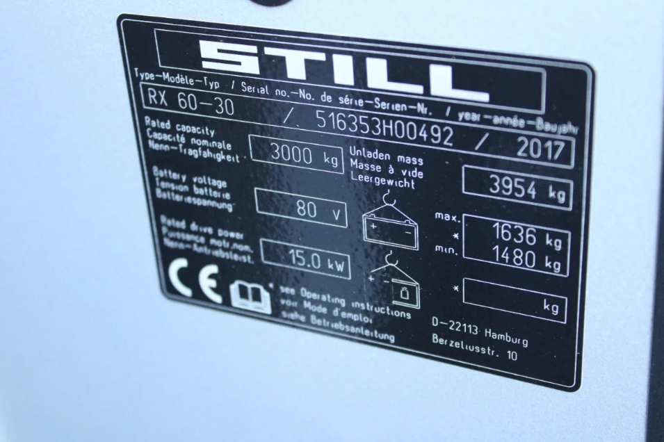 Still RX60 30 heftruck elektrische triplex lepelverstelling sideshift - Afbeelding 18