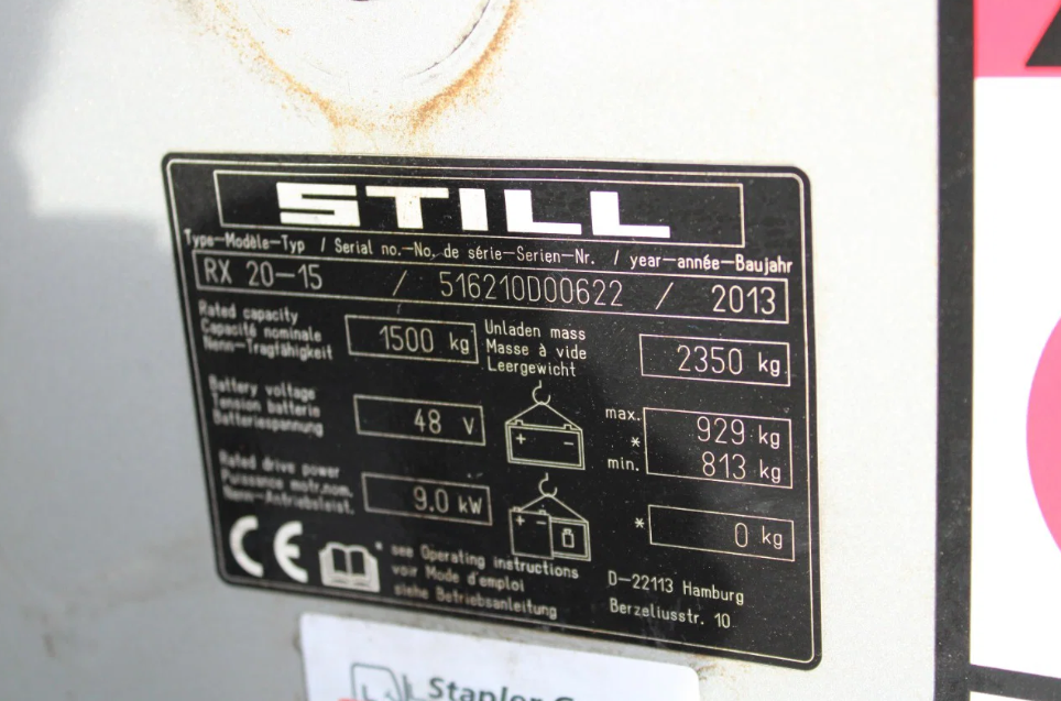 Still RX20 15 heftruck elektrische triplex sideshift - Afbeelding 17